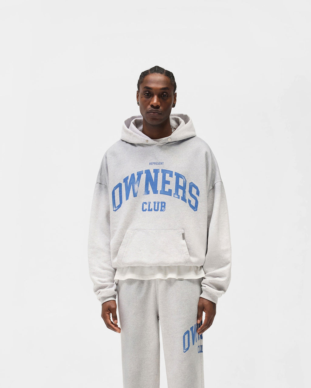 Represent Owners Club Hoodie - Sprayed Ice Grey Marl