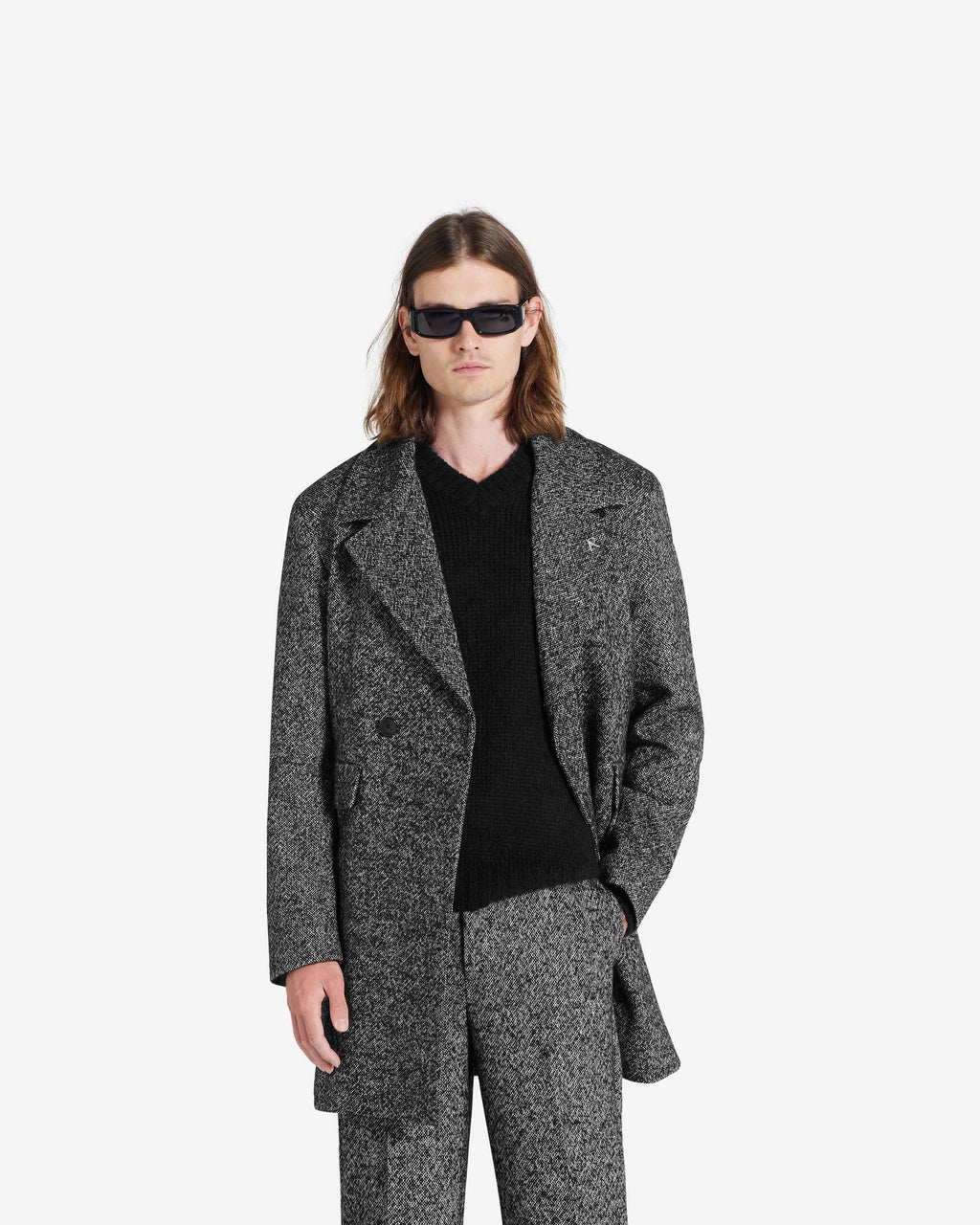 Double Breasted Overcoat - Marble