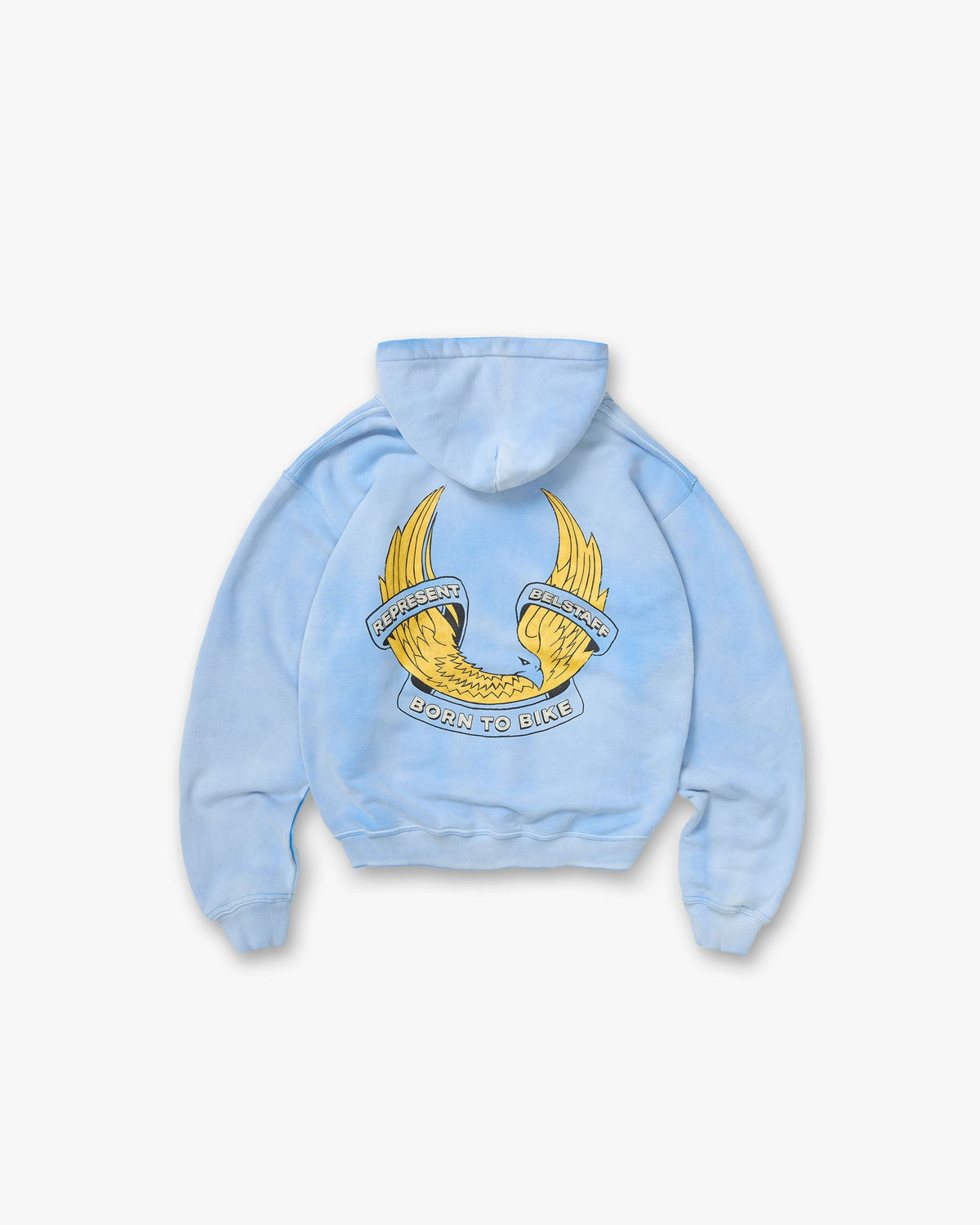 Represent X Belstaff Born To Bike Hoodie - Mid Blue