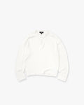 Initial Henley Waffle Long Sleeve T-Shirt - Flat White