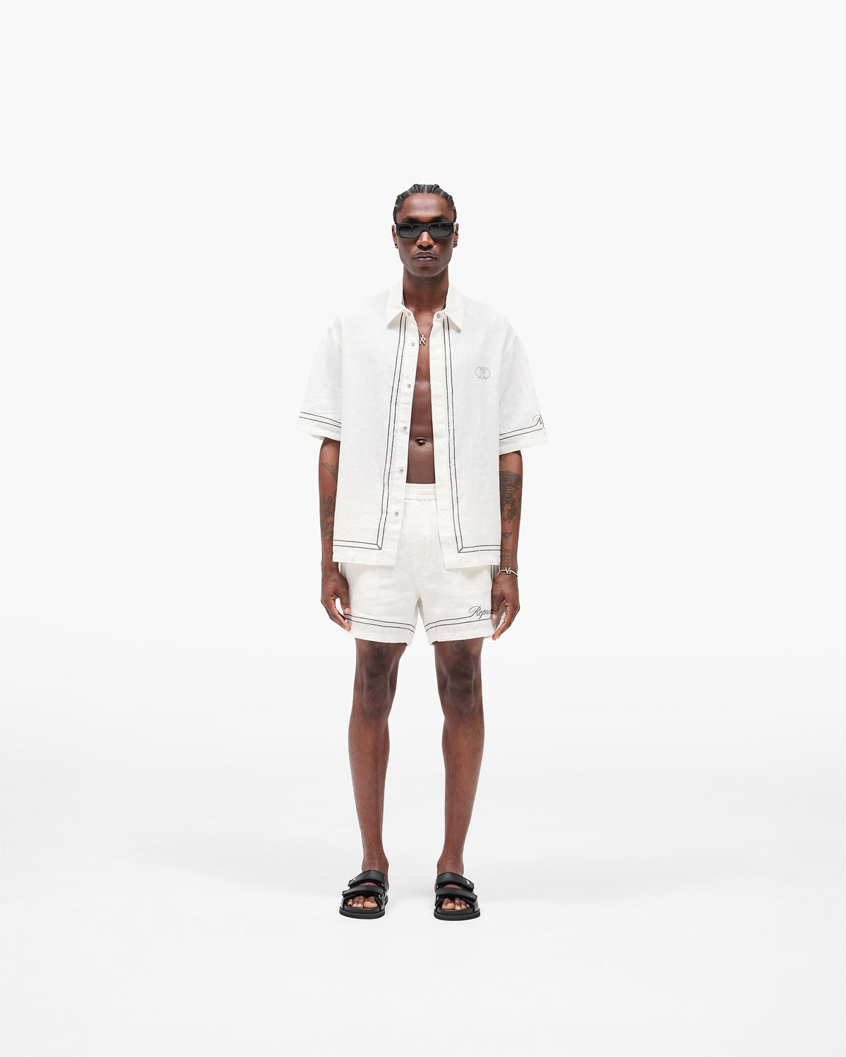 Border Shirt - Whisper White