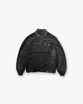 Represent Banner Quarter Zip Sweatshirt - Stained Black