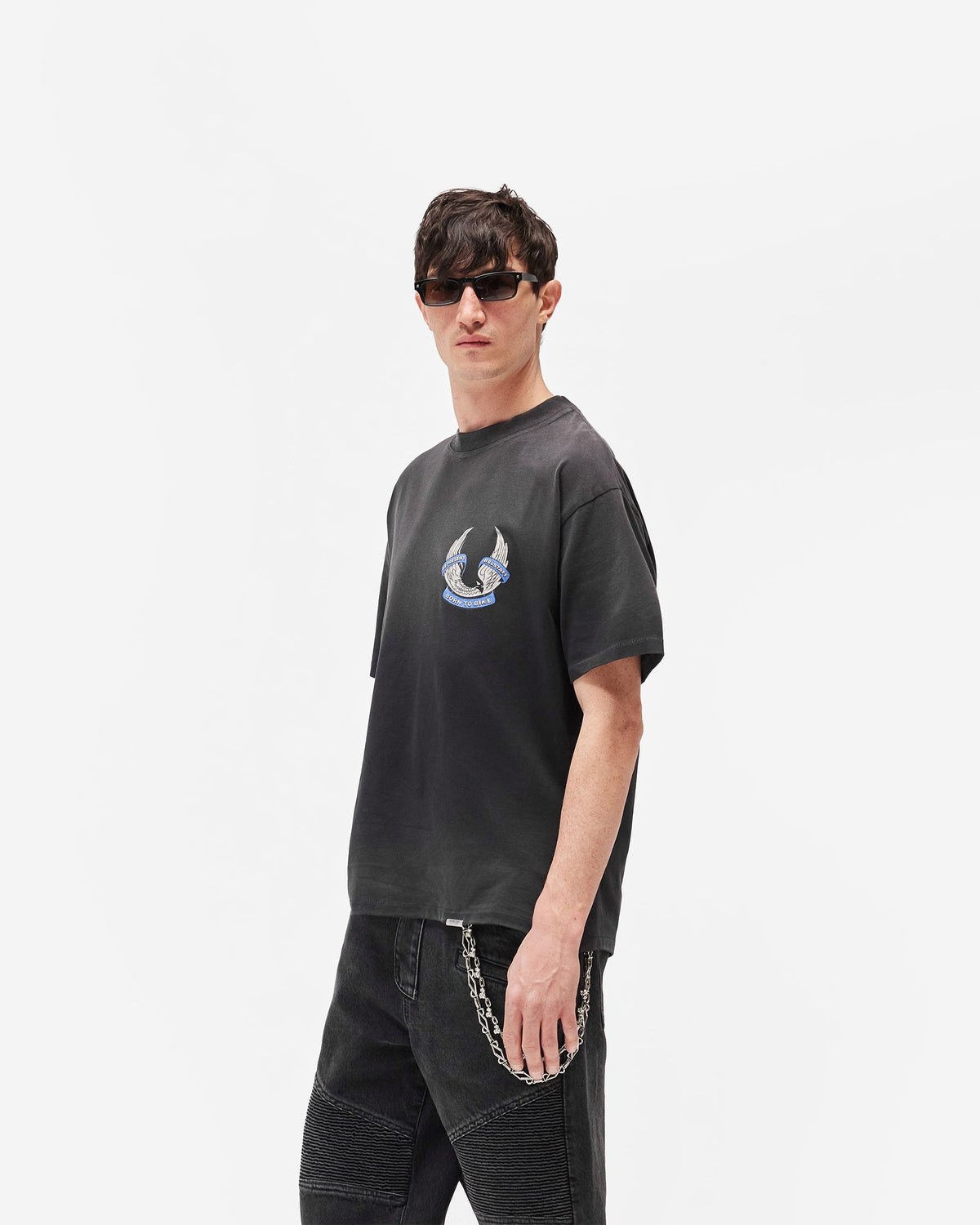 Represent X Belstaff Born To Bike T-Shirt - Aged Black