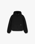 Fleece Oversized Hoodie - Black