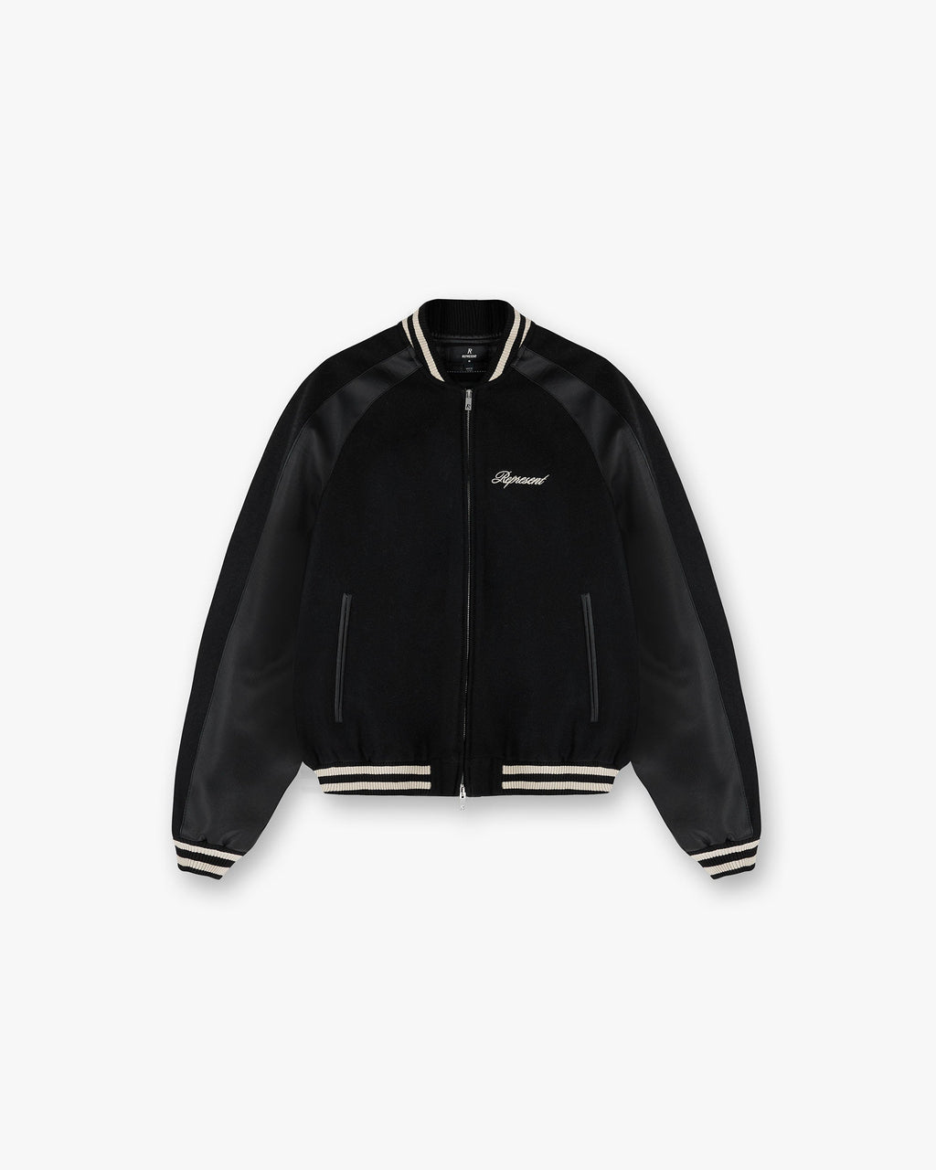 Raglan Varsity Jacket - Black