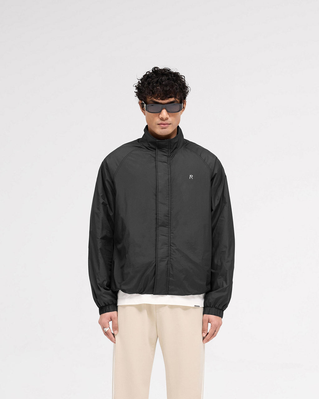 Funnel Neck Jacket - Black