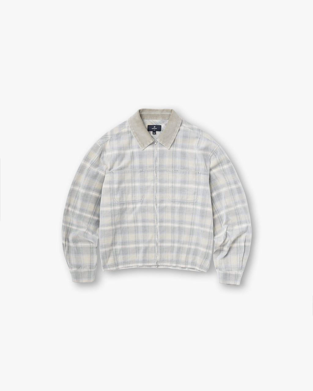 Cord Zip Flannel Shirt - Mineral