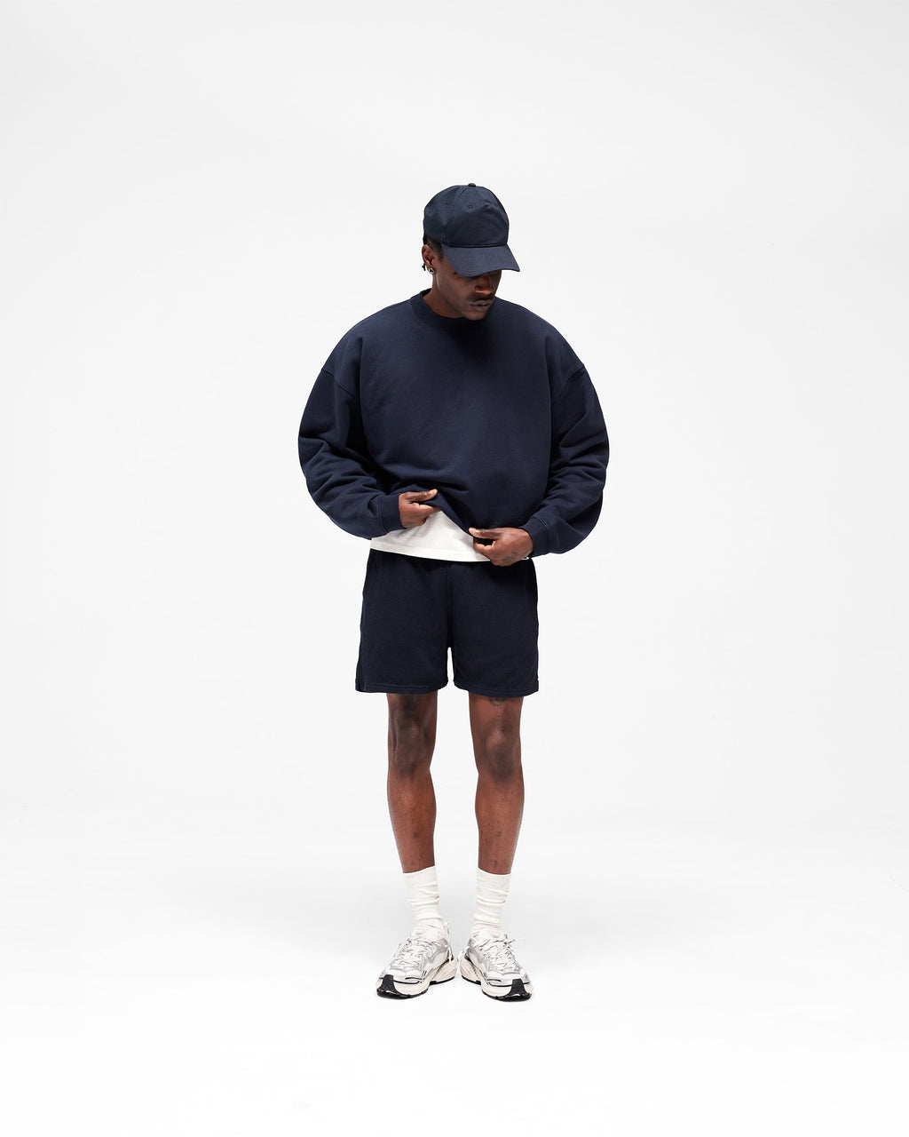 Initial Waffle Shorts - Midnight Navy