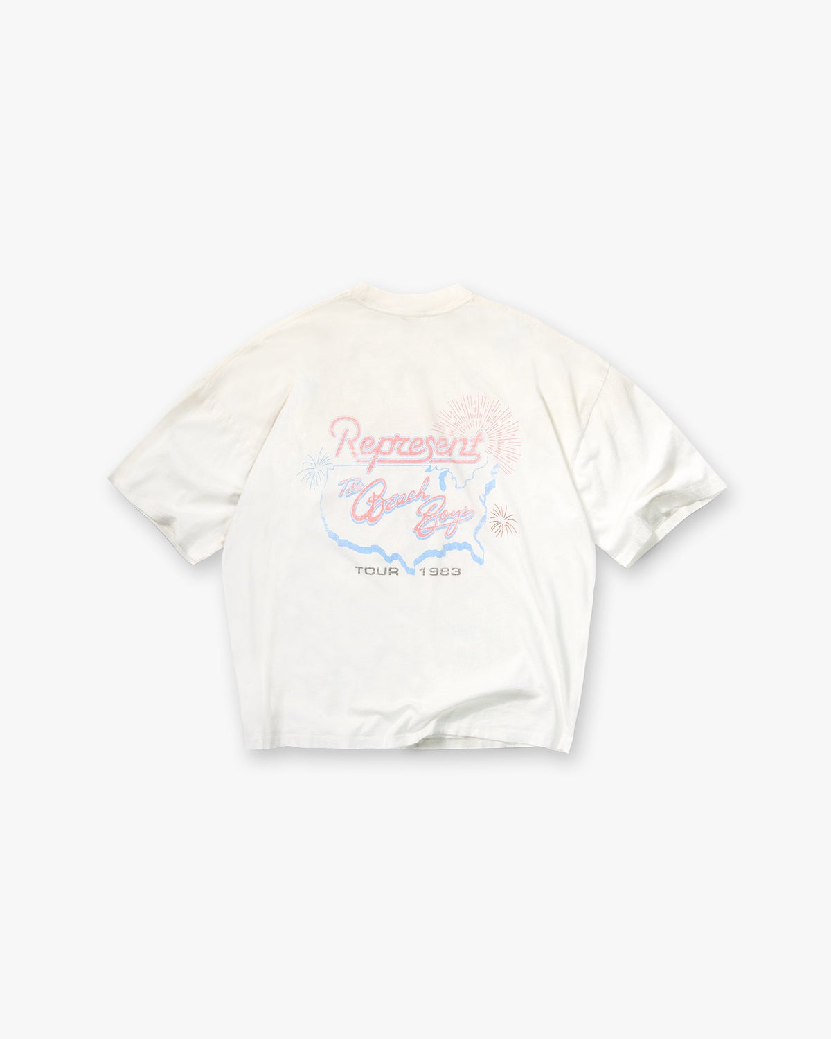 Represent x Beach Boys Tour T-Shirt - Washed Ecru