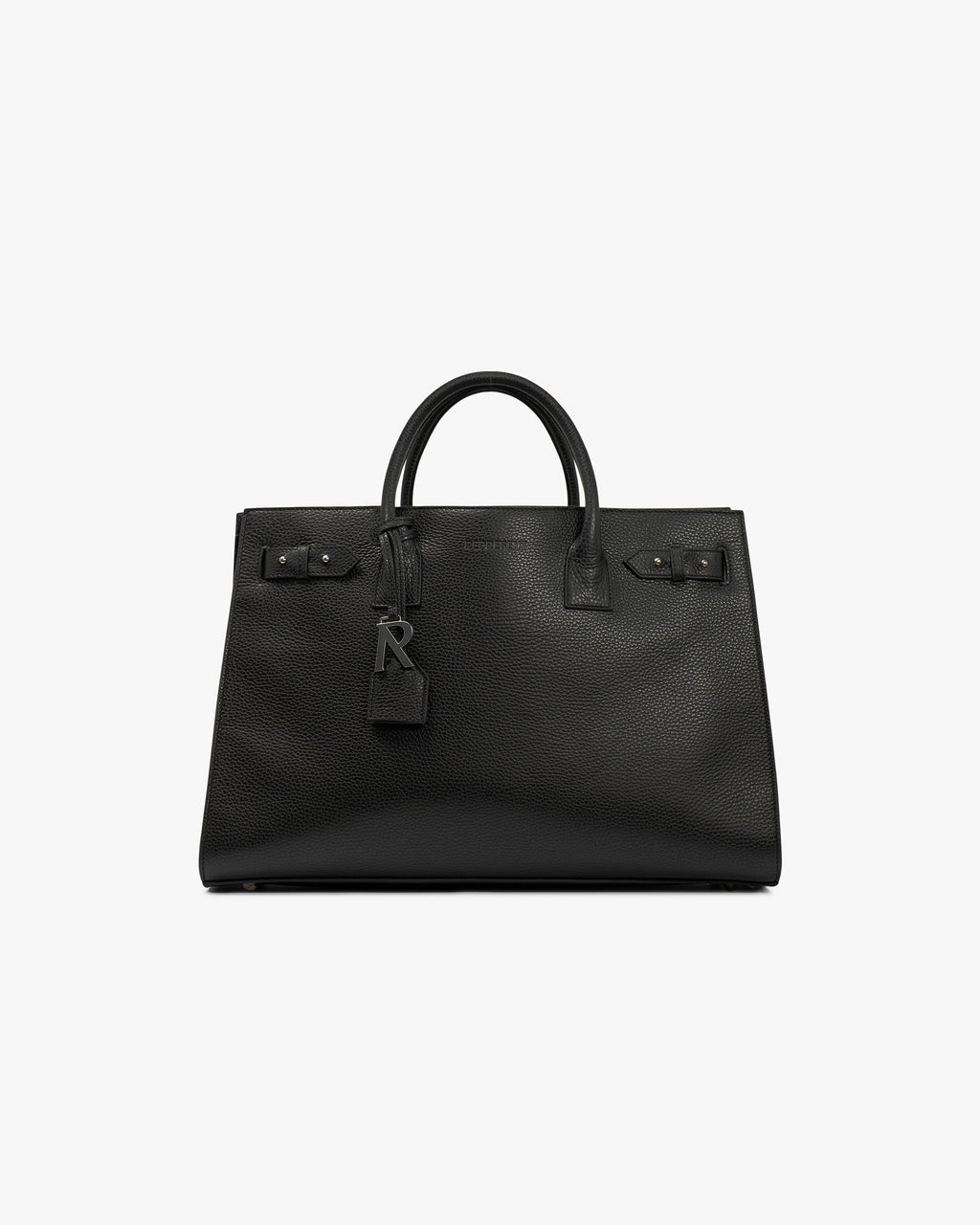 Leather Tote Bag - Textured Black