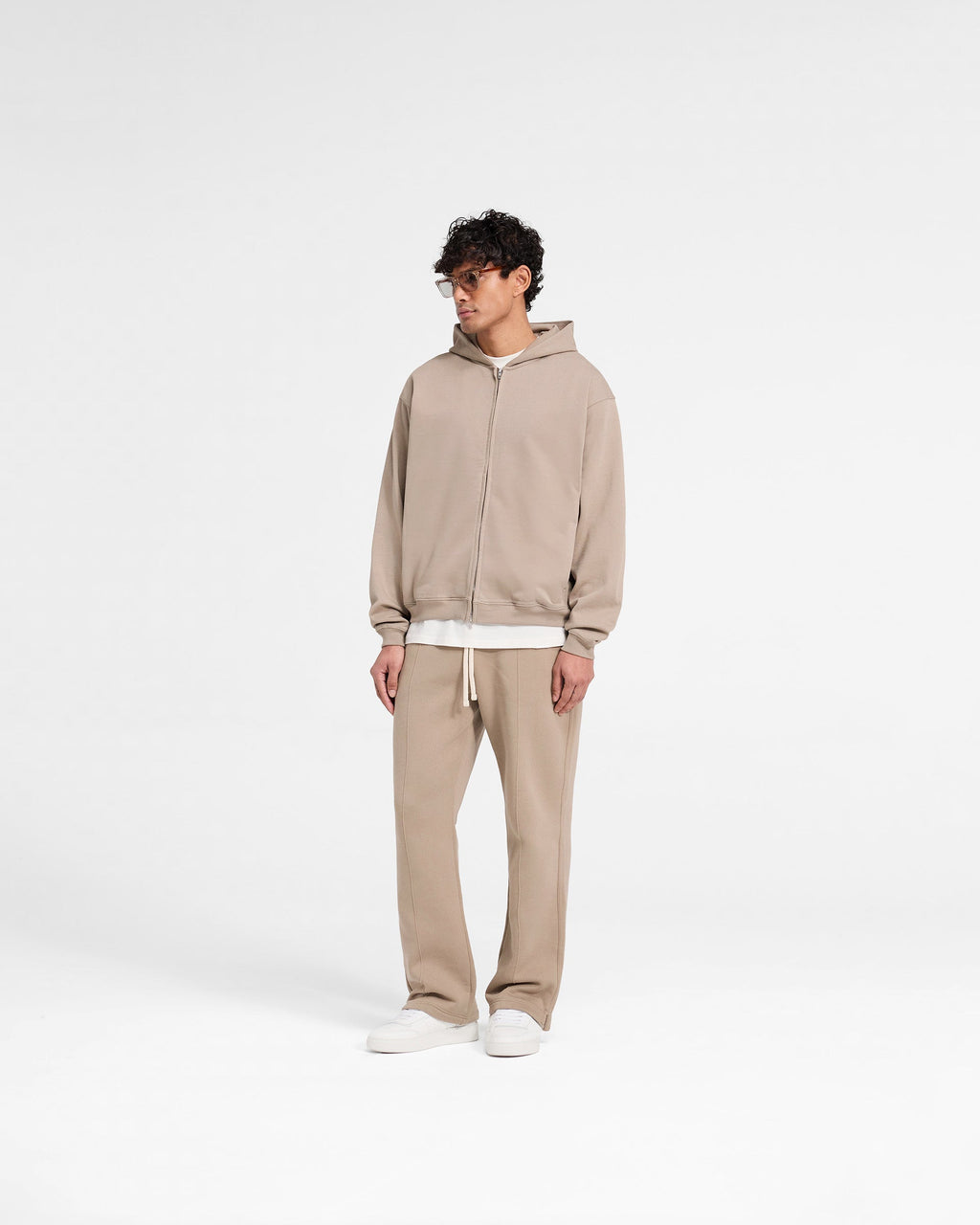 Initial Zip Hoodie - Dune