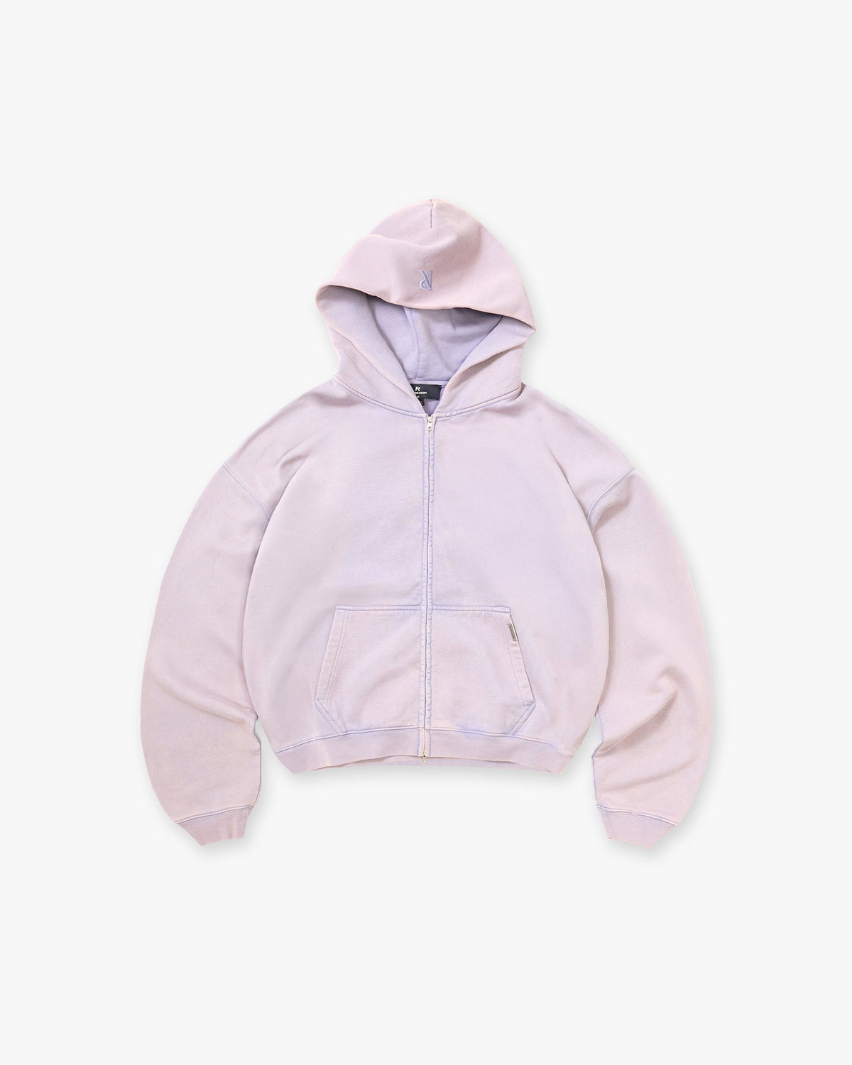 Initial Boxy Zip Through Hoodie - Mist