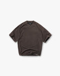 Initial Oversized T-Shirt - Coffee