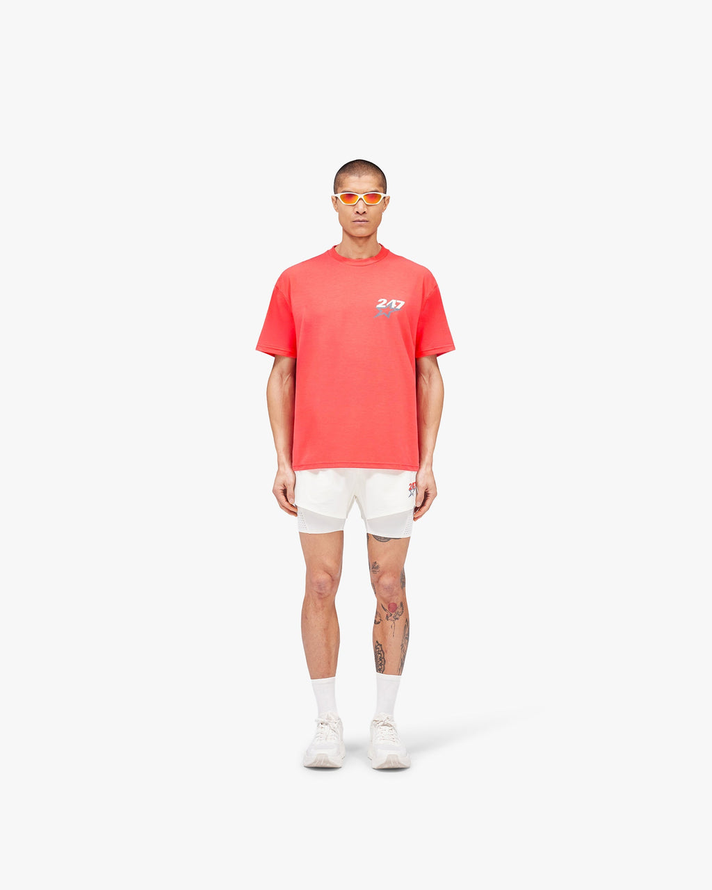 Team 247 Star Oversized T-Shirt - Racing Red