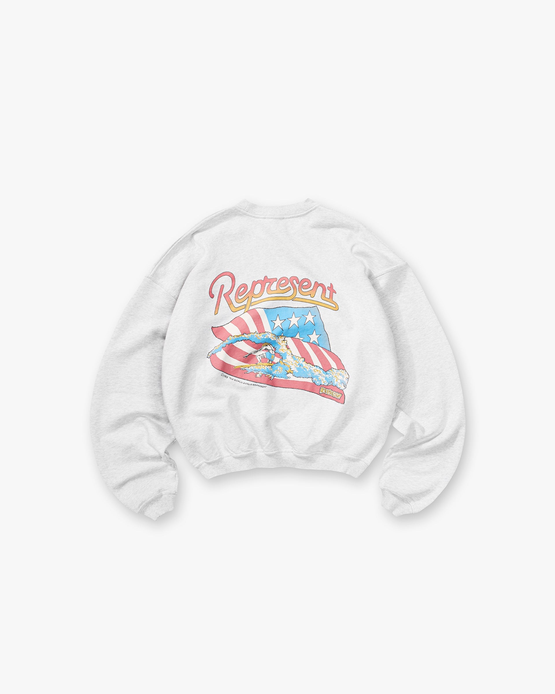 Represent x Beach Boys Americas Band Sweater - Ice Grey Marl