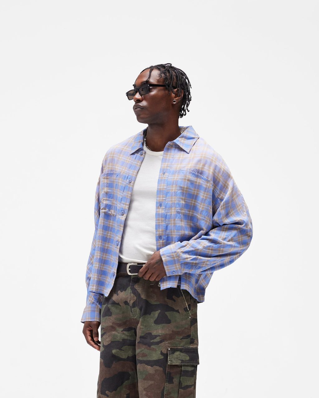Santa Monica Flannel Shirt - Drift Blue