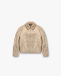 Faux Shearling Jacket - Cafe
