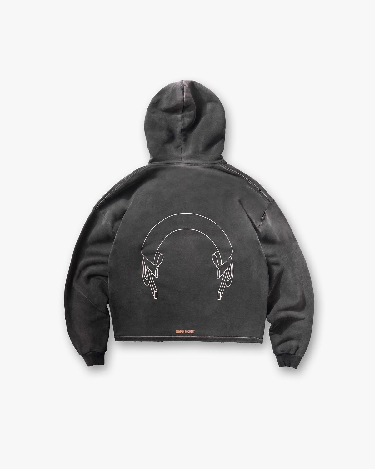Represent Banner Hoodie - Stained Black