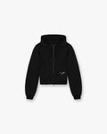 247 Training Hoodie Zip Front - Black