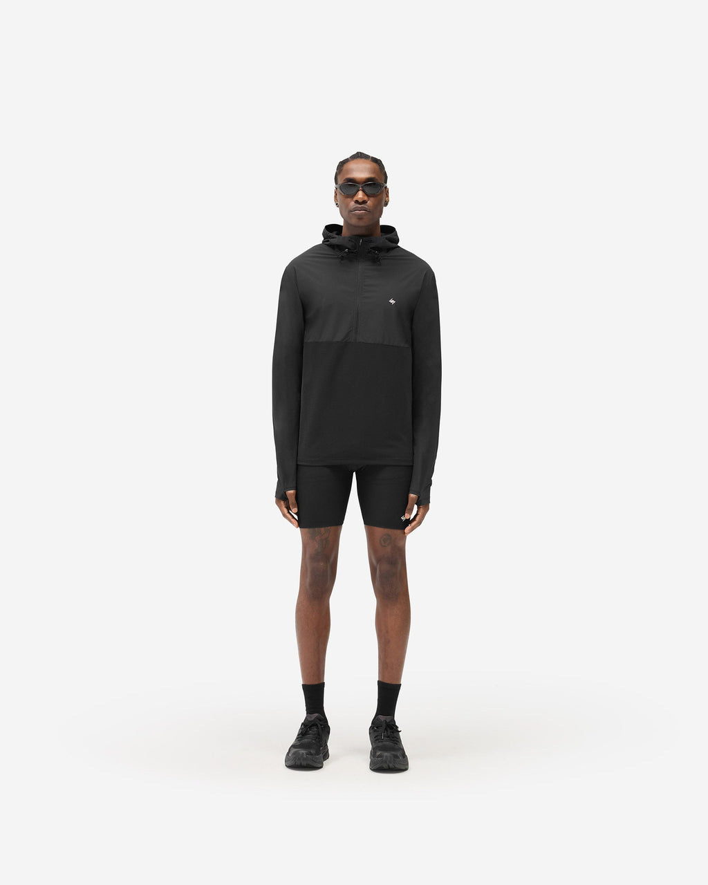 247 Hooded Quarter Zip - Black