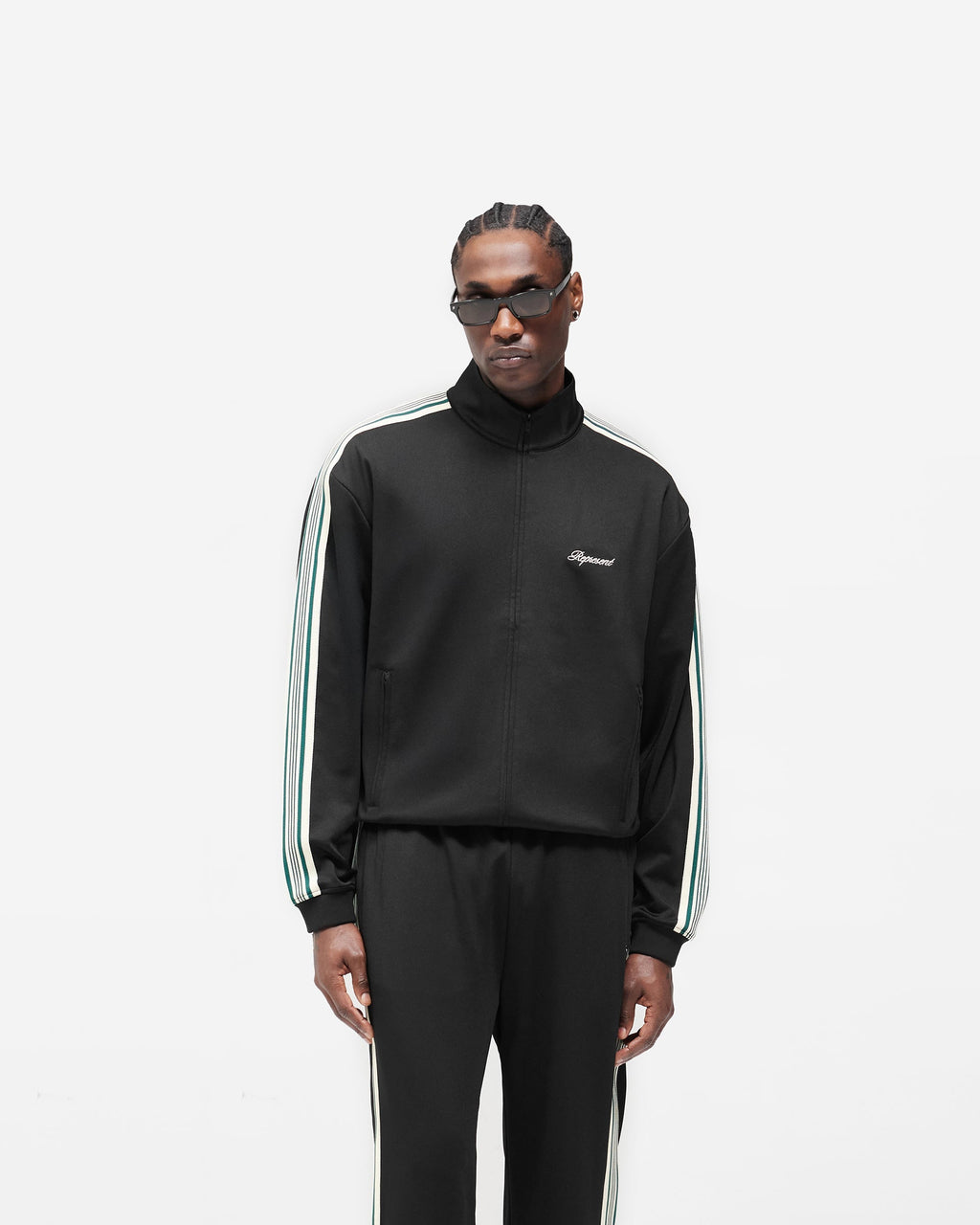 Taped Track Jacket - Jet Black
