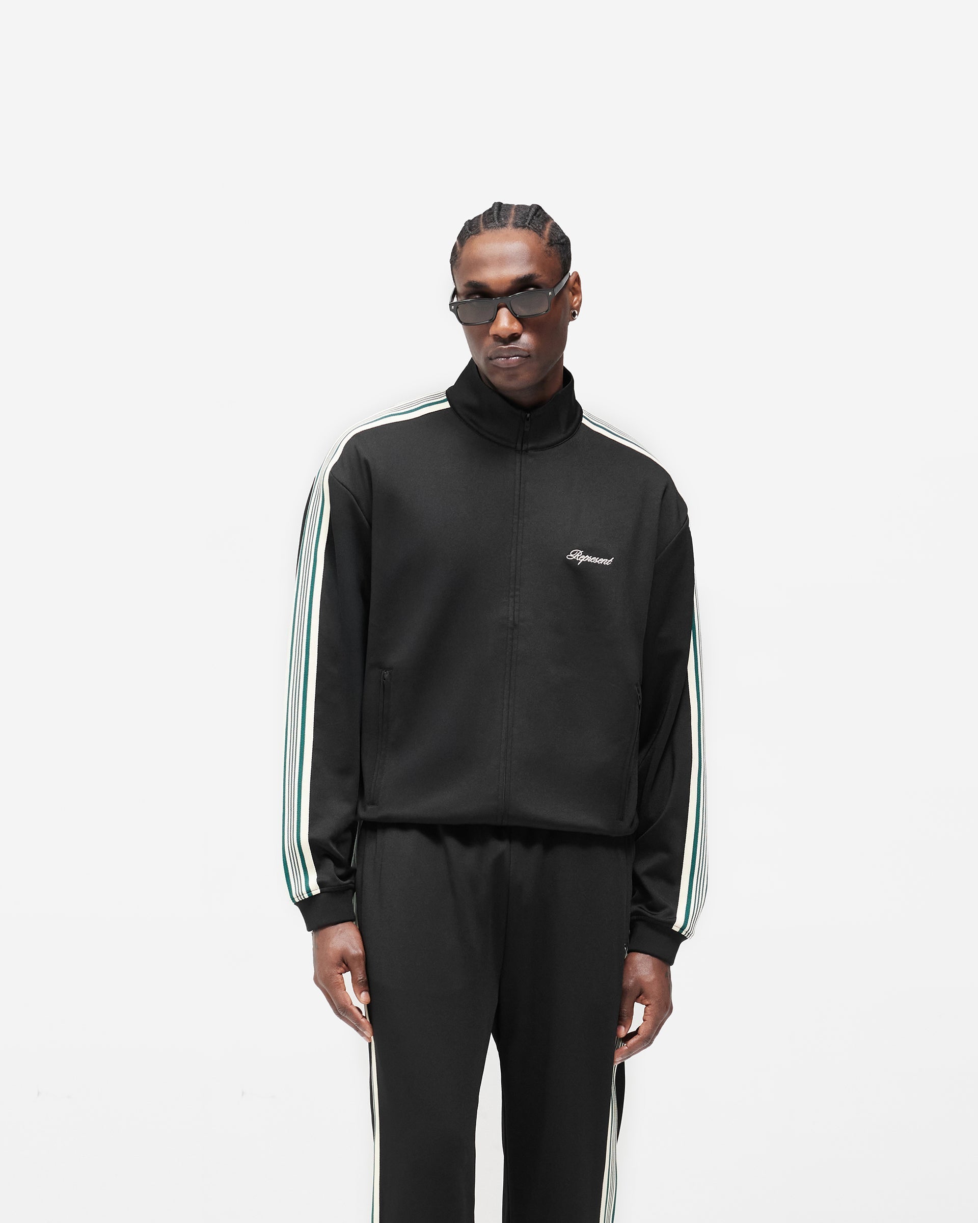 Taped Track Jacket - Jet Black
