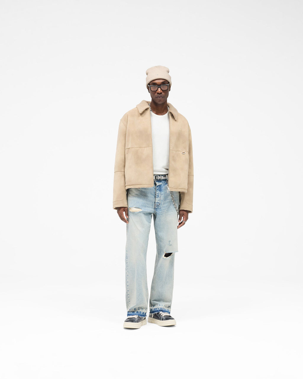 Faux Shearling Jacket - Cafe