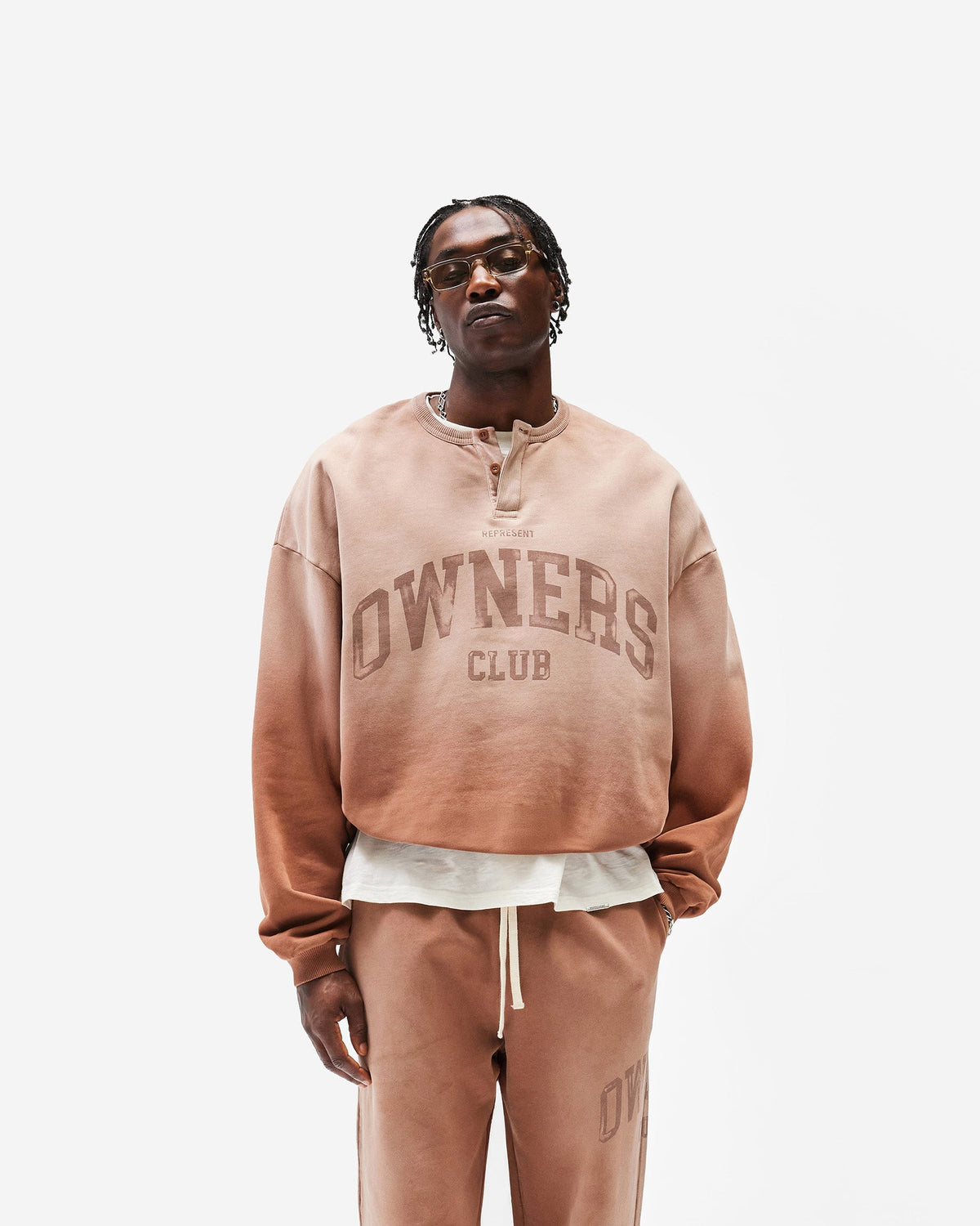Represent Owners Club Henley Sweater - Sienna