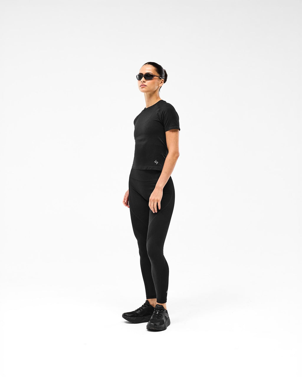 247 Ease Seamless Perforated T-Shirt - Black