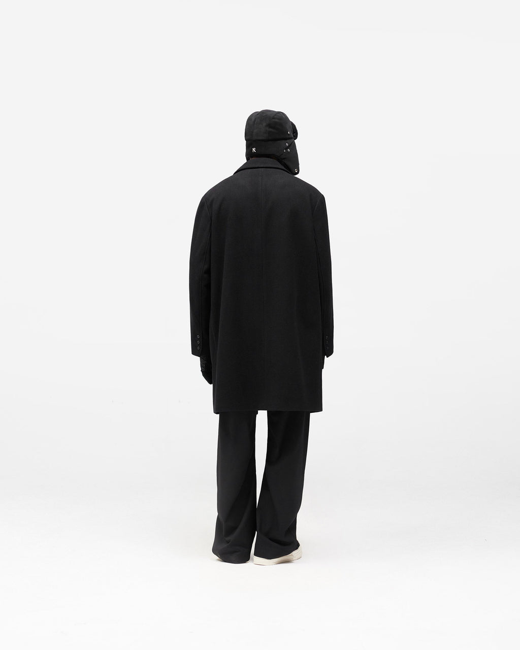 Relaxed Overcoat - Jet Black