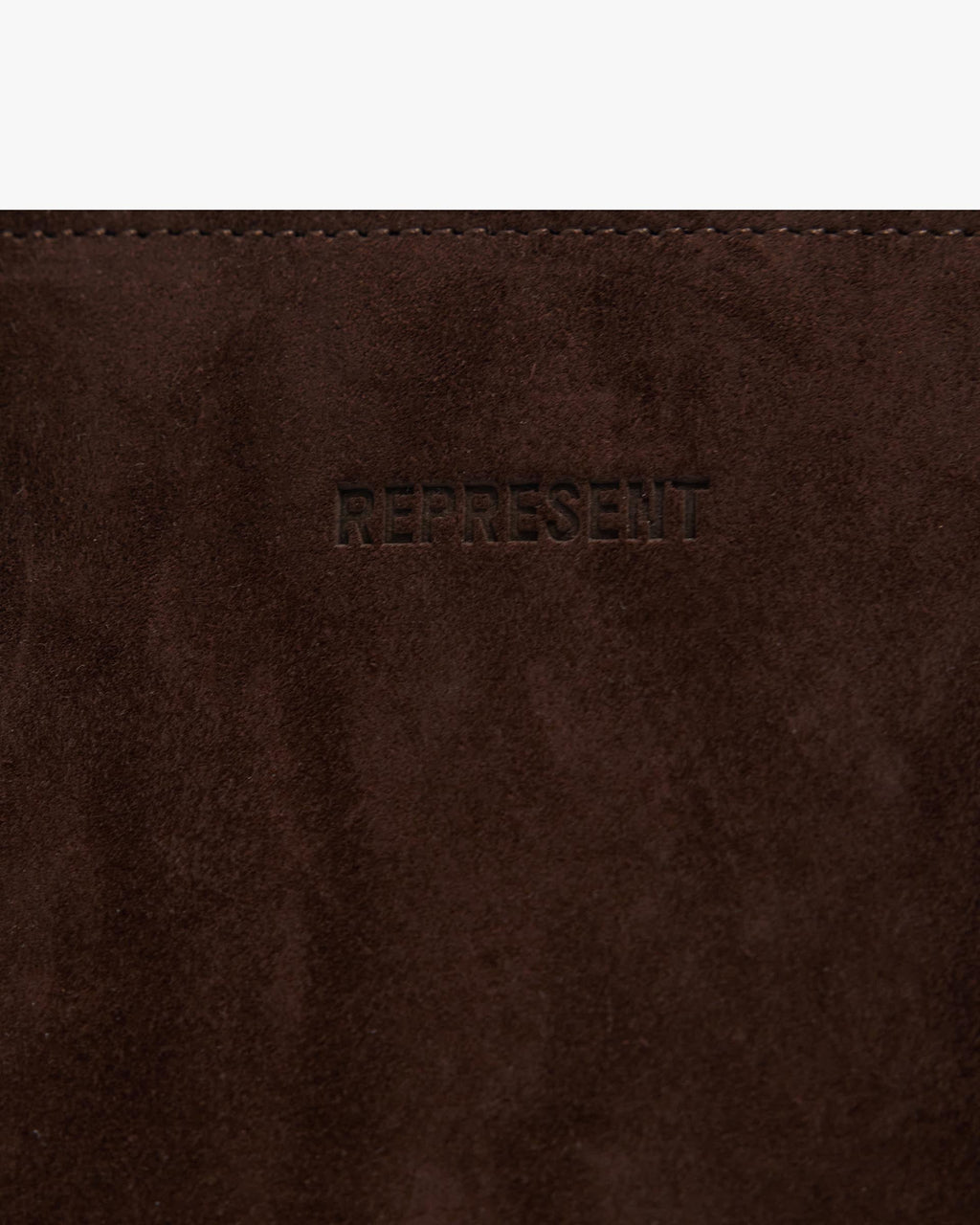 Suede Leather Tote Bag - Brown