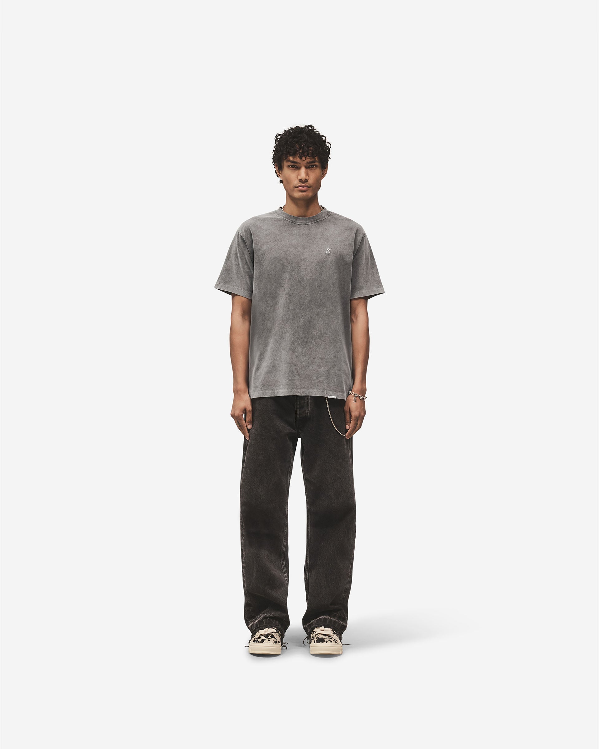 Metal Initial R T-Shirt - Vintage Grey