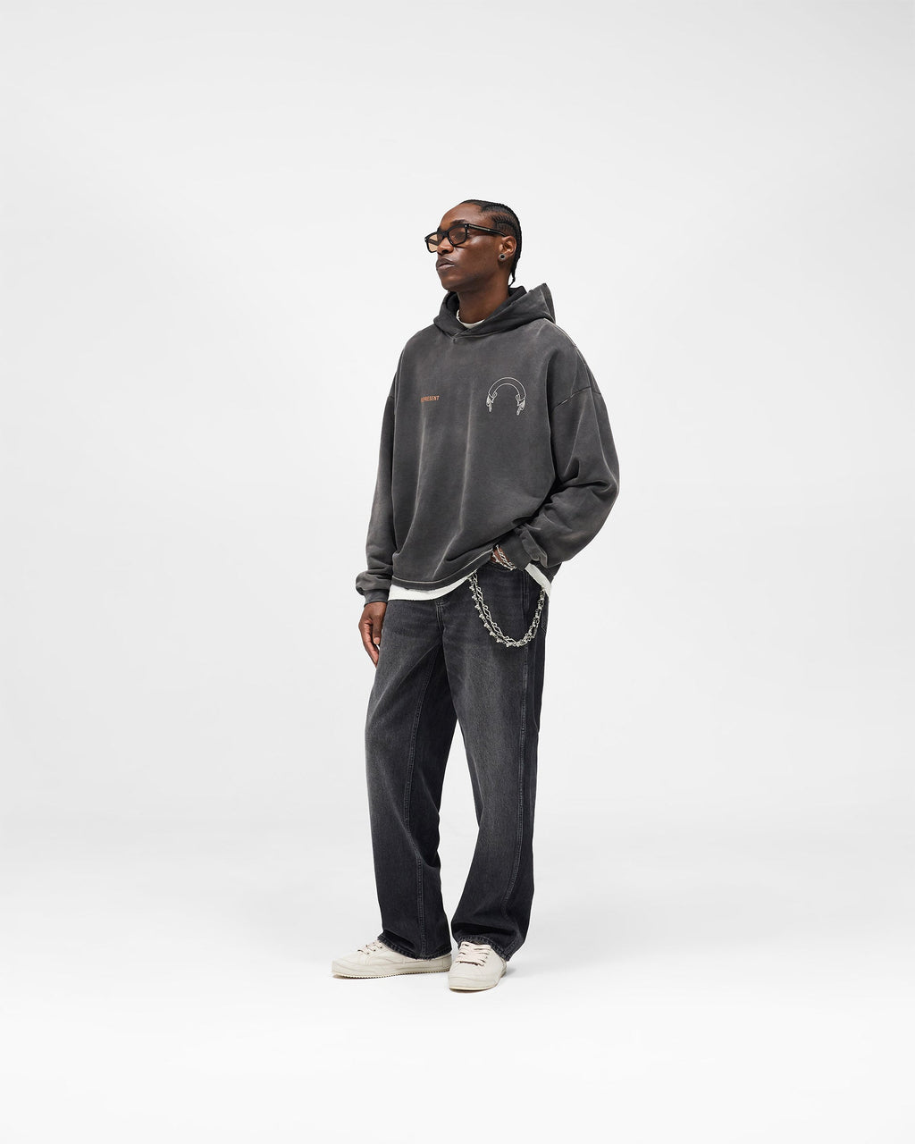 Represent Banner Hoodie - Stained Black