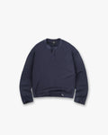Initial Henley Waffle Long Sleeve T-Shirt - Midnight Navy