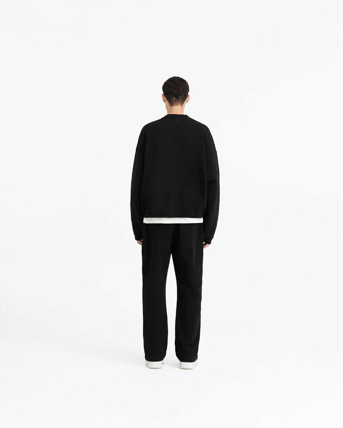 Initial Boxy Sweater - Jet Black
