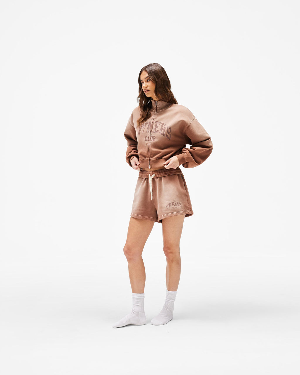Represent Owners Club Zip Funnel Neck - Sienna