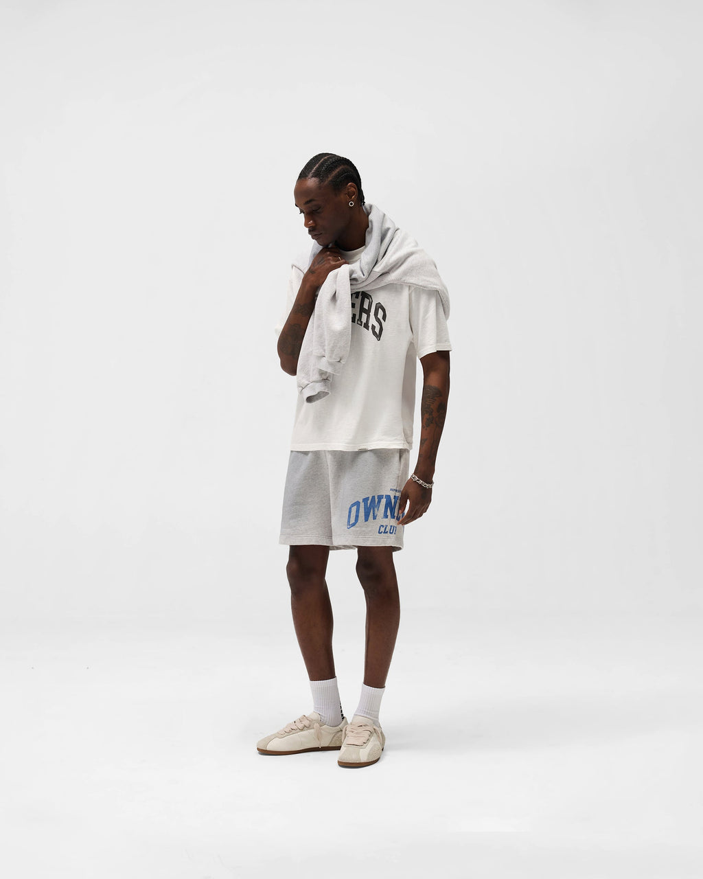 Represent Owners Club Shorts - Sprayed Ice Grey Marl