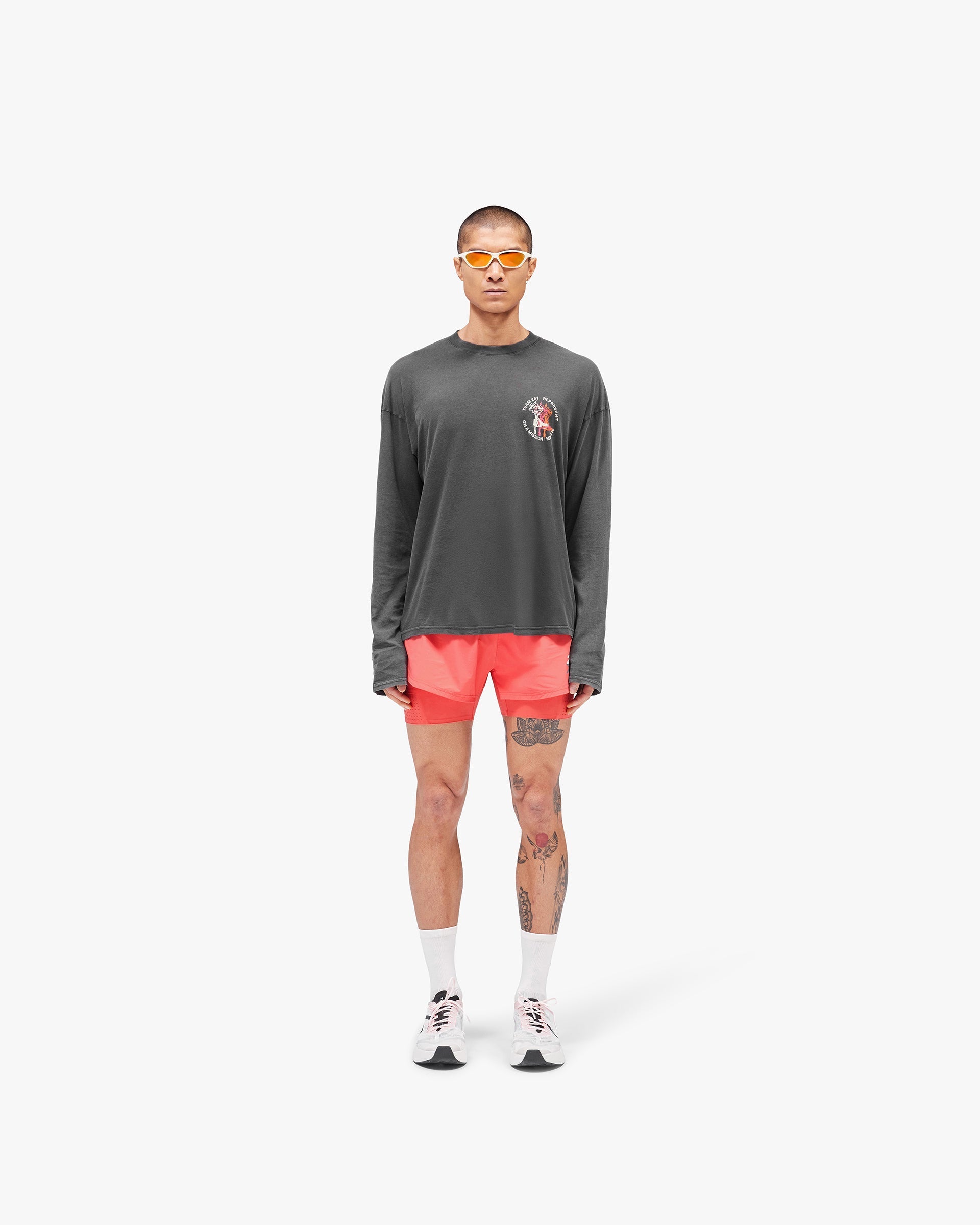 247 Torch Boxy Long Sleeve T-Shirt - Washed Black