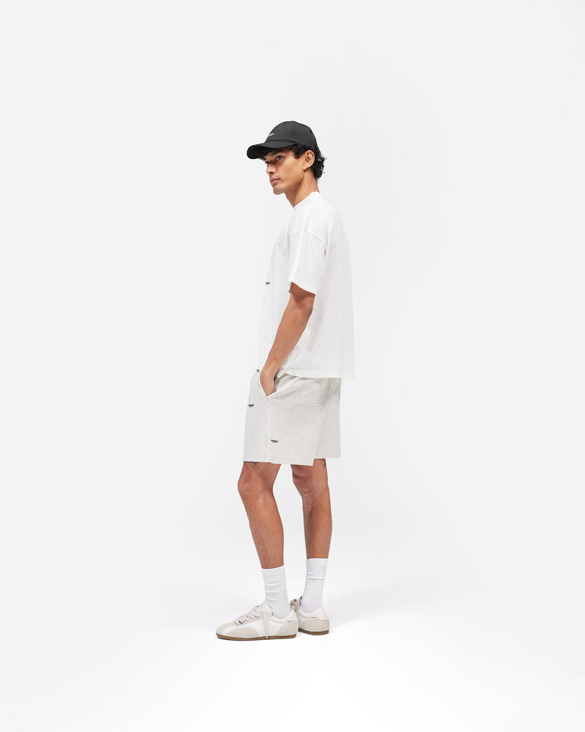 Micro Owners Club Mesh Shorts - Cream Marl