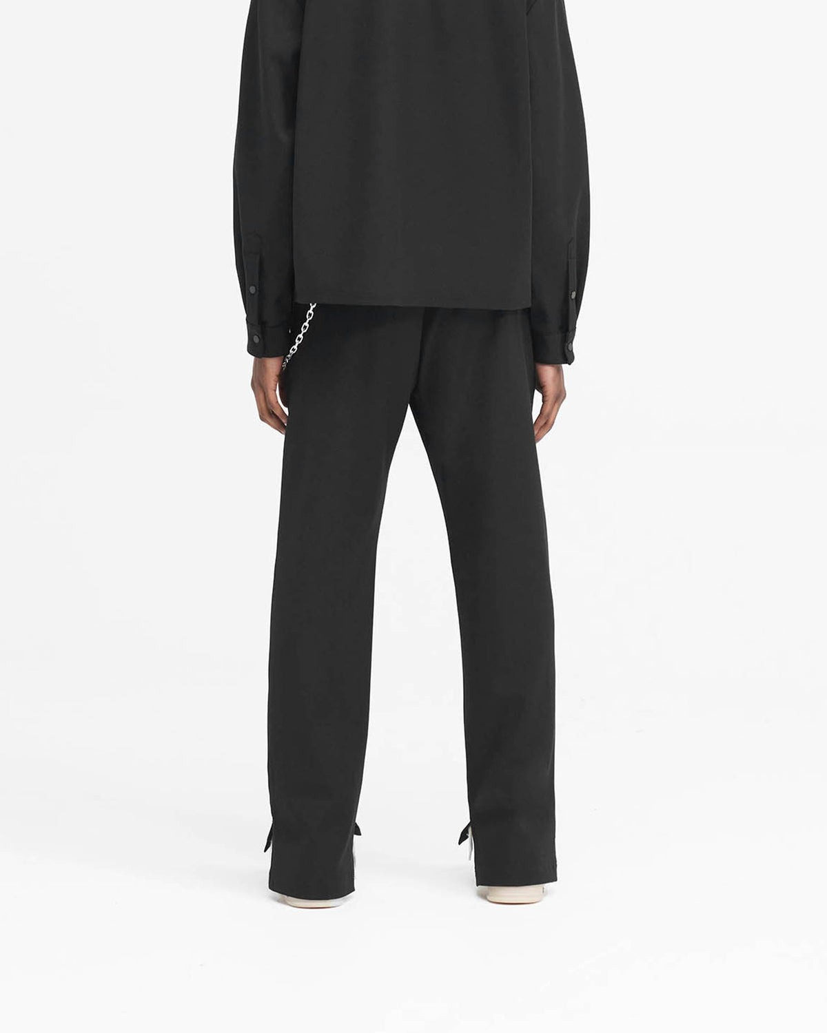 Stepped Hem Pant - Black
