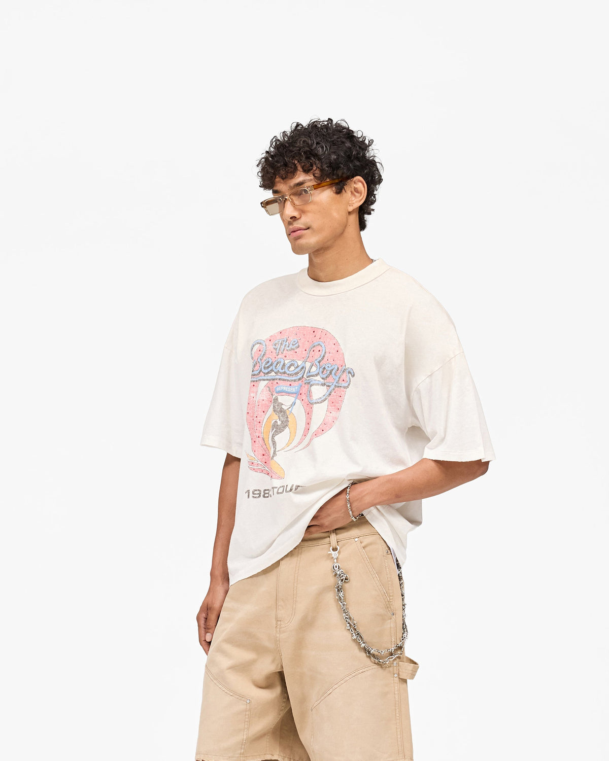Represent x Beach Boys Tour T-Shirt - Washed Ecru