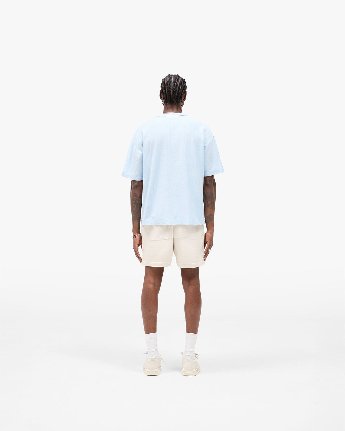 Slub Script T-Shirt - Ice Blue