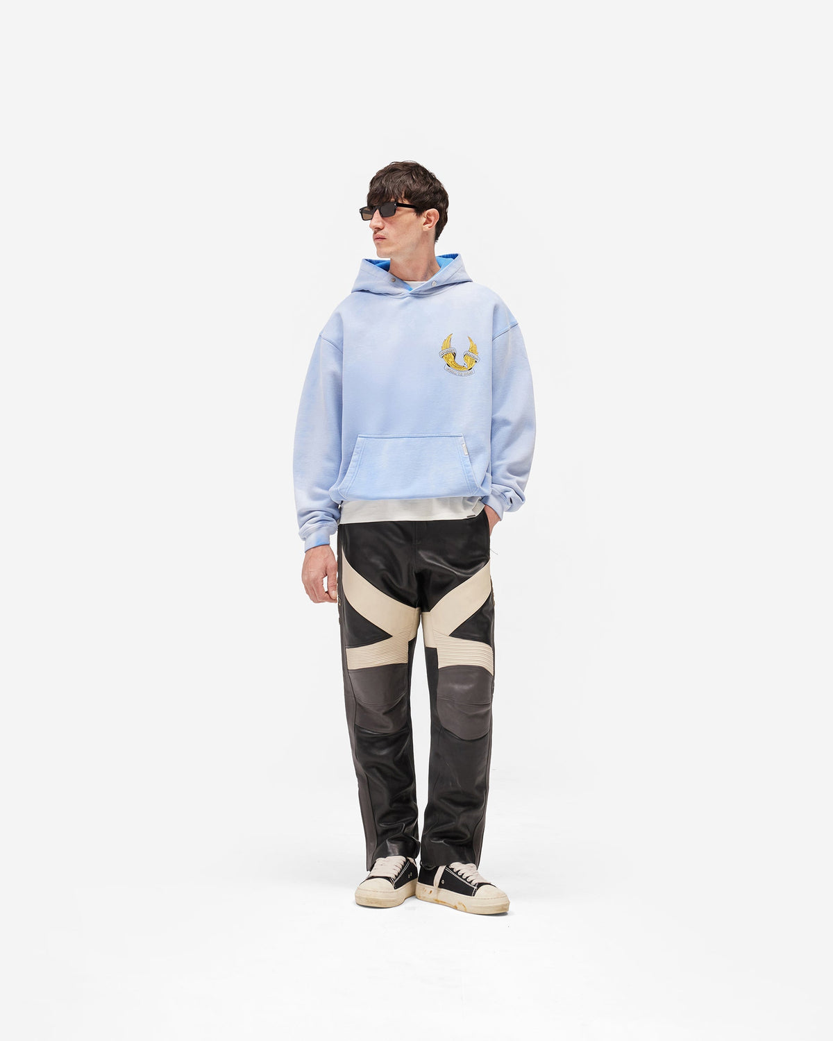 Represent X Belstaff Born To Bike Hoodie - Mid Blue