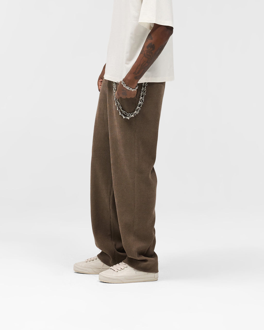 Ribbed Hybrid Pant - Clove