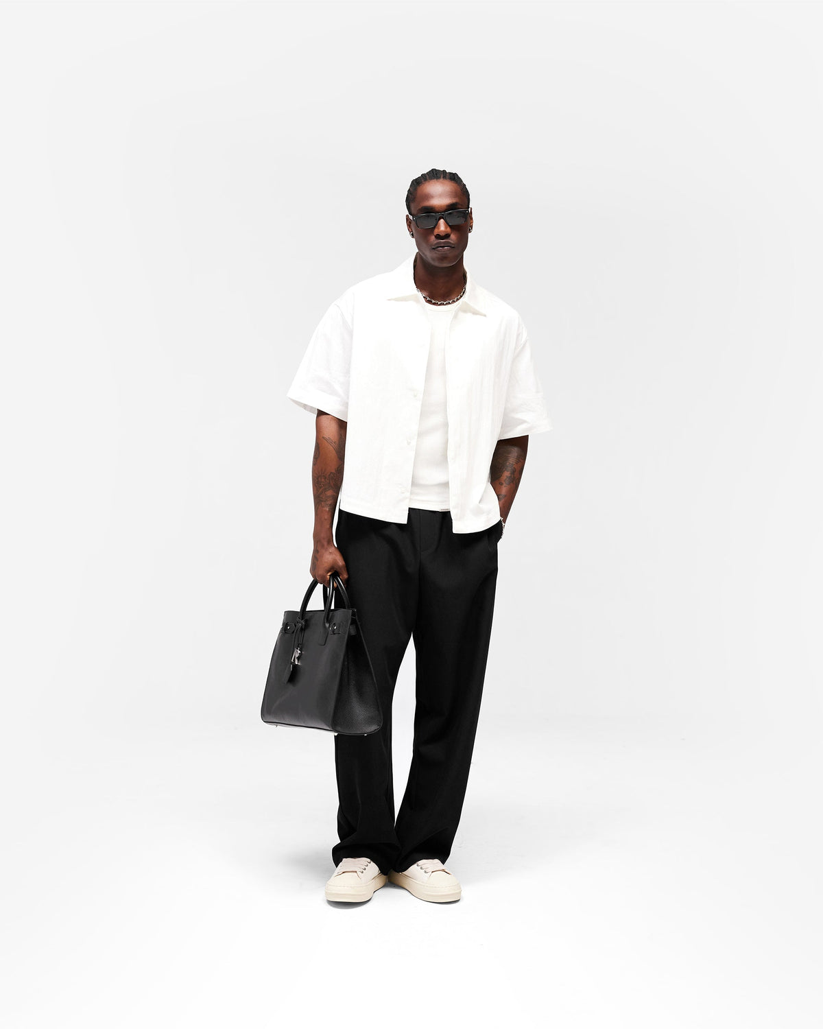 Initial Short Sleeve Shirt - Flat White