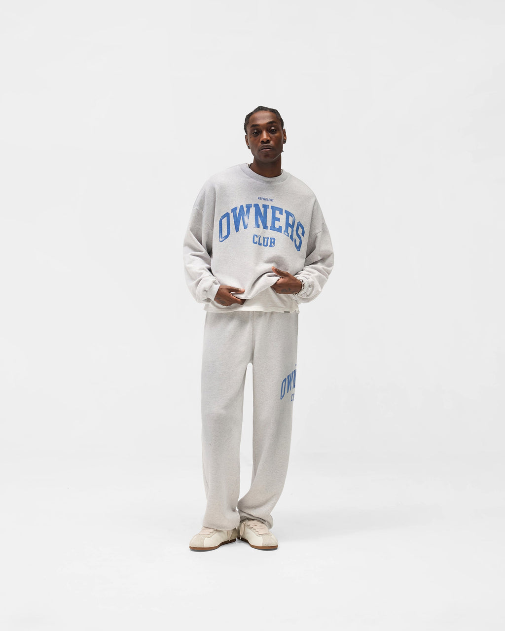 Represent Owners Club Sweater - Sprayed Ice Grey Marl