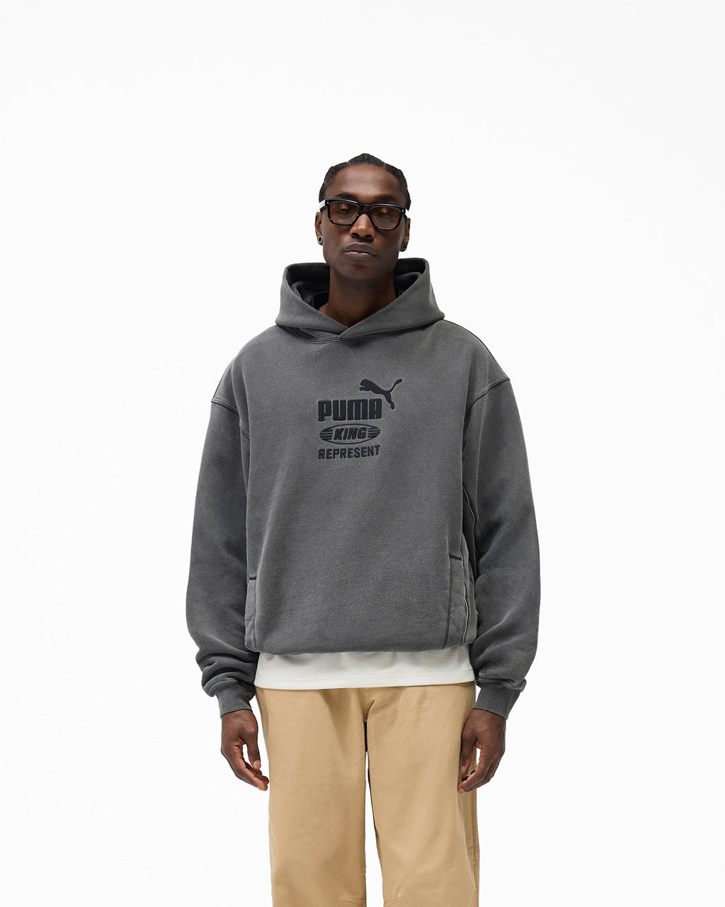 Represent X Puma Graphic Hoodie - Dark Grey