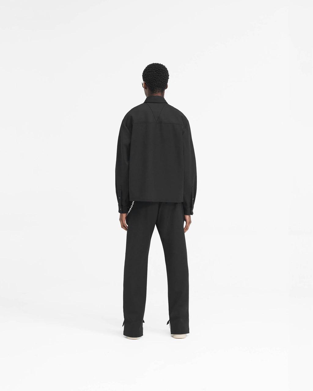 Stepped Hem Pant - Black