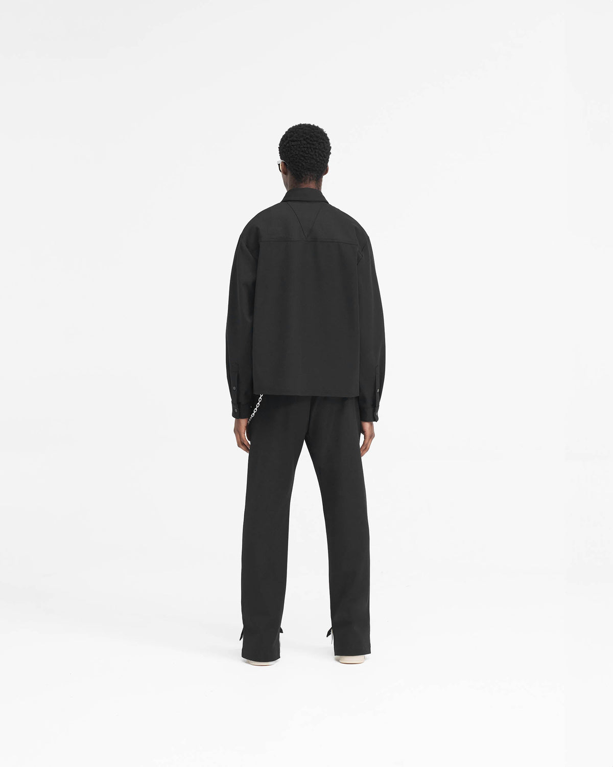 Stepped Hem Pant - Black
