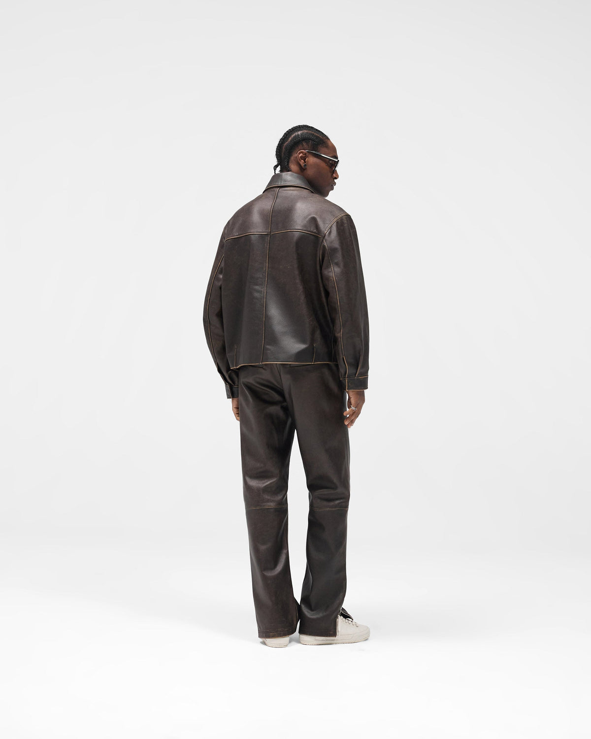 Sunfade Leather Pant - Nero